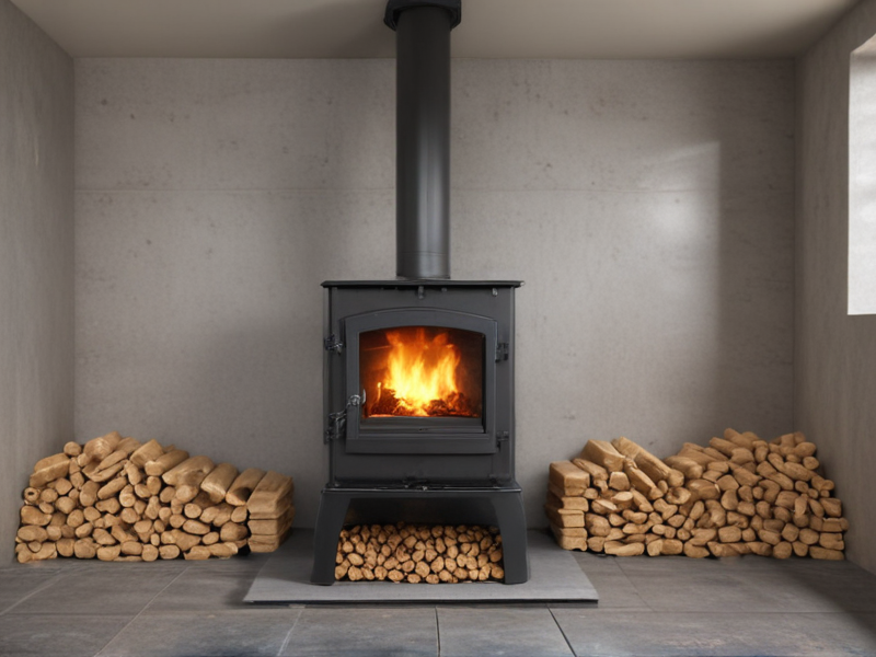 pellet stove pellet storage