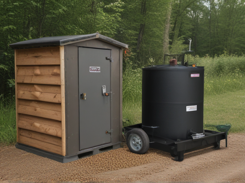 outdoor pellet storage