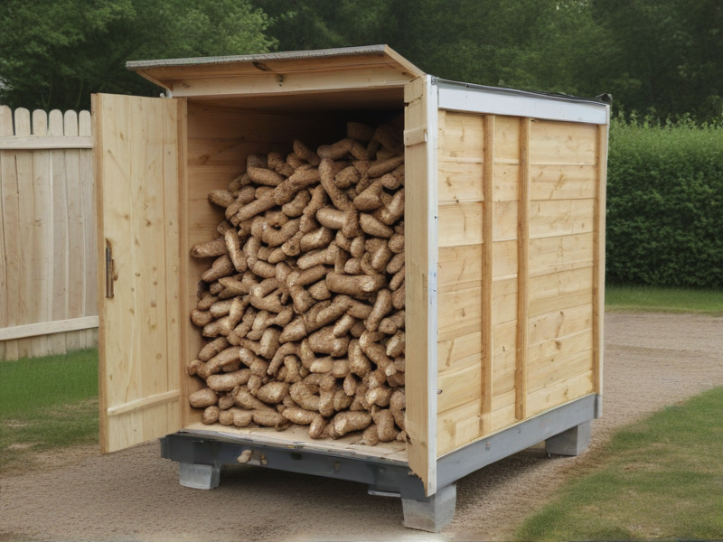 outdoor pellet storage