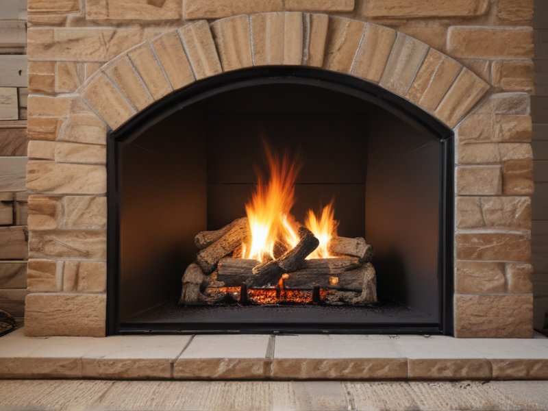 wood pellet in fireplace