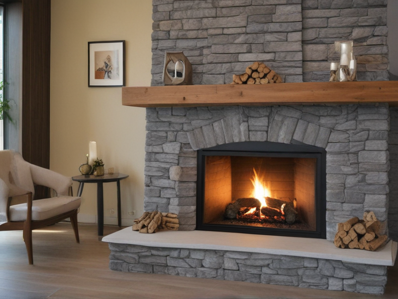 wood pellet in fireplace